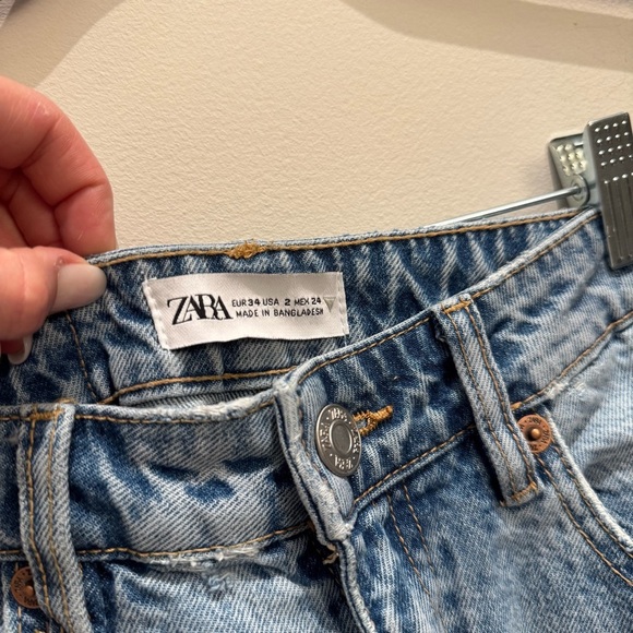 Zara Blue Denim Jeans Women’s Size 2 - Picture 2 of 7